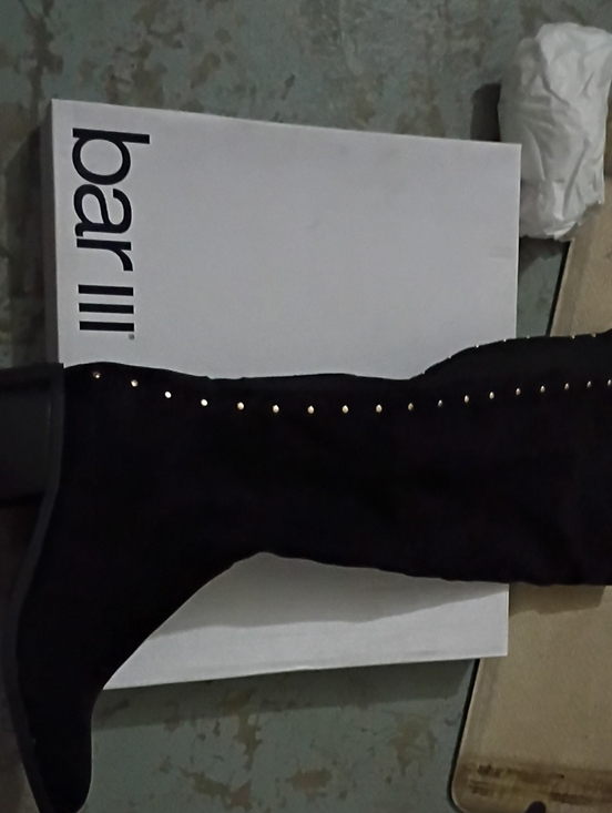 Bar III Shoes - Bar III Black Studded Knee-High Boot
